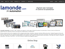 Tablet Screenshot of lamonde.com